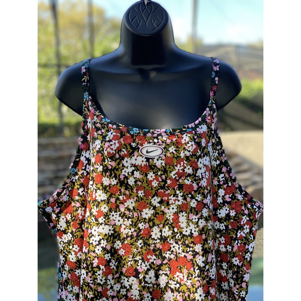 Nike Sportswear Floral Tank Dress Sleeveless Women 2X NWT - Picture 2 of 10